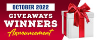October 2022 Giveaway Winners Announcement